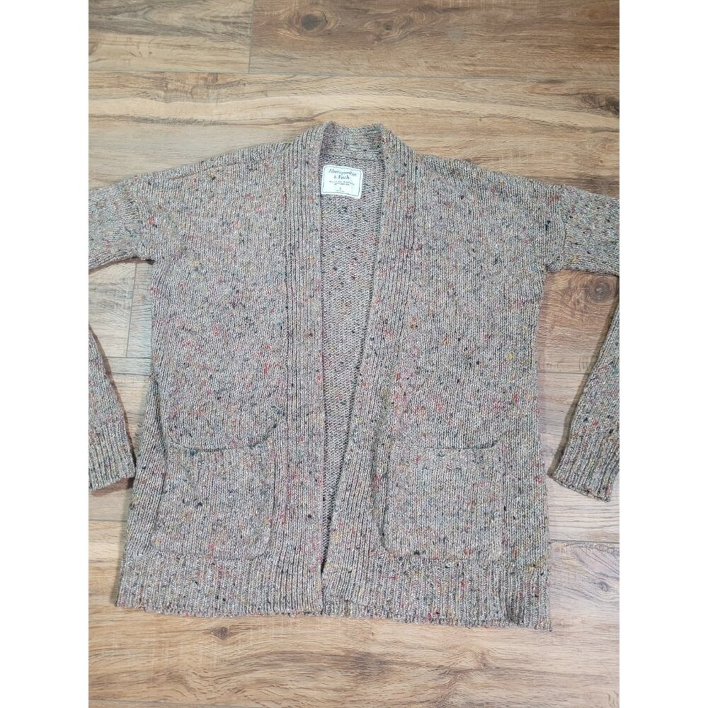 Abercrombie & Fitch Womens Cardigan Sweater Cable Knit Small Mulitcolor
